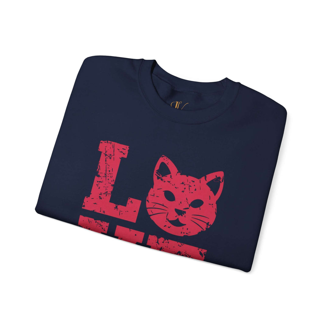 Cat Love Sweatshirt - Vintage Distressed