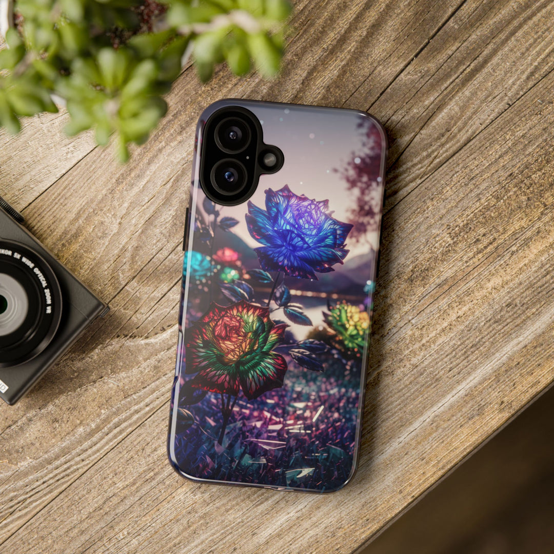 Phone Case - Surreal Glowing Roses Phone Case Printify