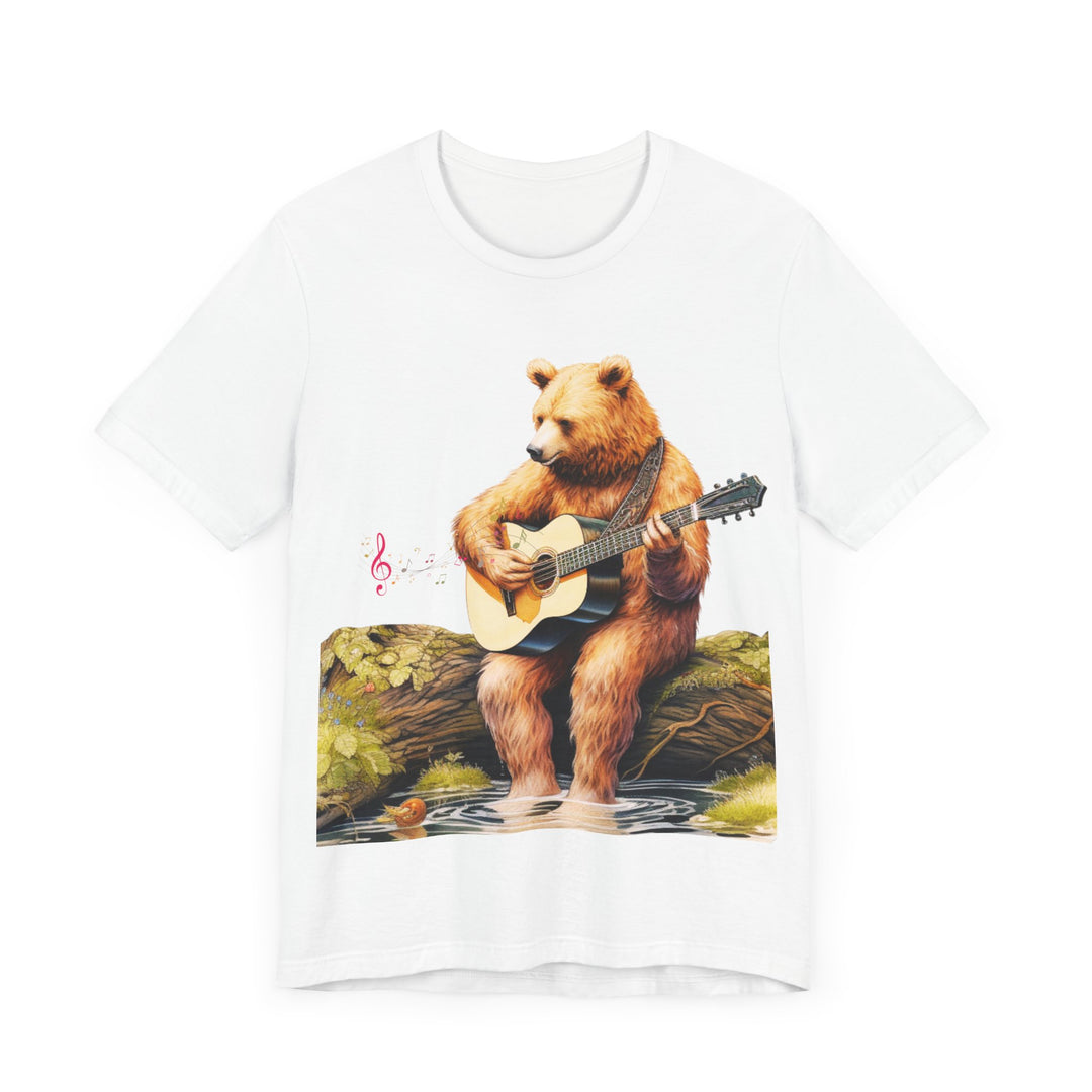 Nature-Inspired Bear T-Shirt T-Shirt Printify White S