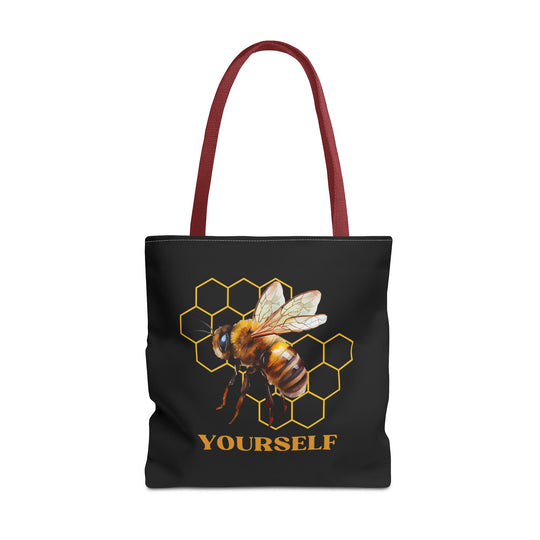 Bee Yourself Tote Bag Bags Printify 18" × 18'' Red