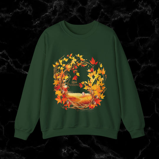 ImaginVibes: Autumn Calling: Embrace the Fall Vibes Sweatshirt Sweatshirt S Forest Green 