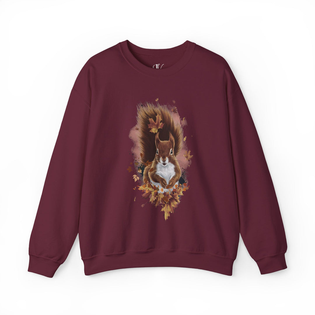 Squirrel and Autumn Leaves Fall Sweatshirt