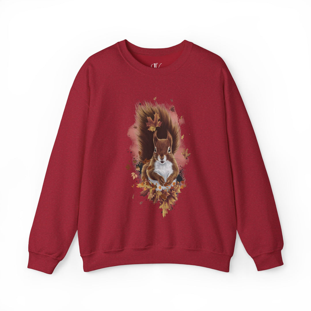 Squirrel and Autumn Leaves Fall Sweatshirt