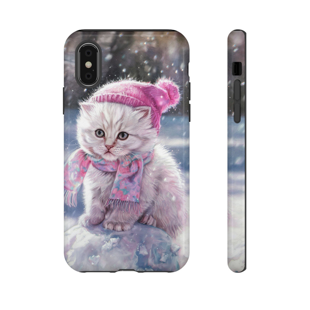 Phone Cases - Adorable Kitten Winter Phone Case Printify