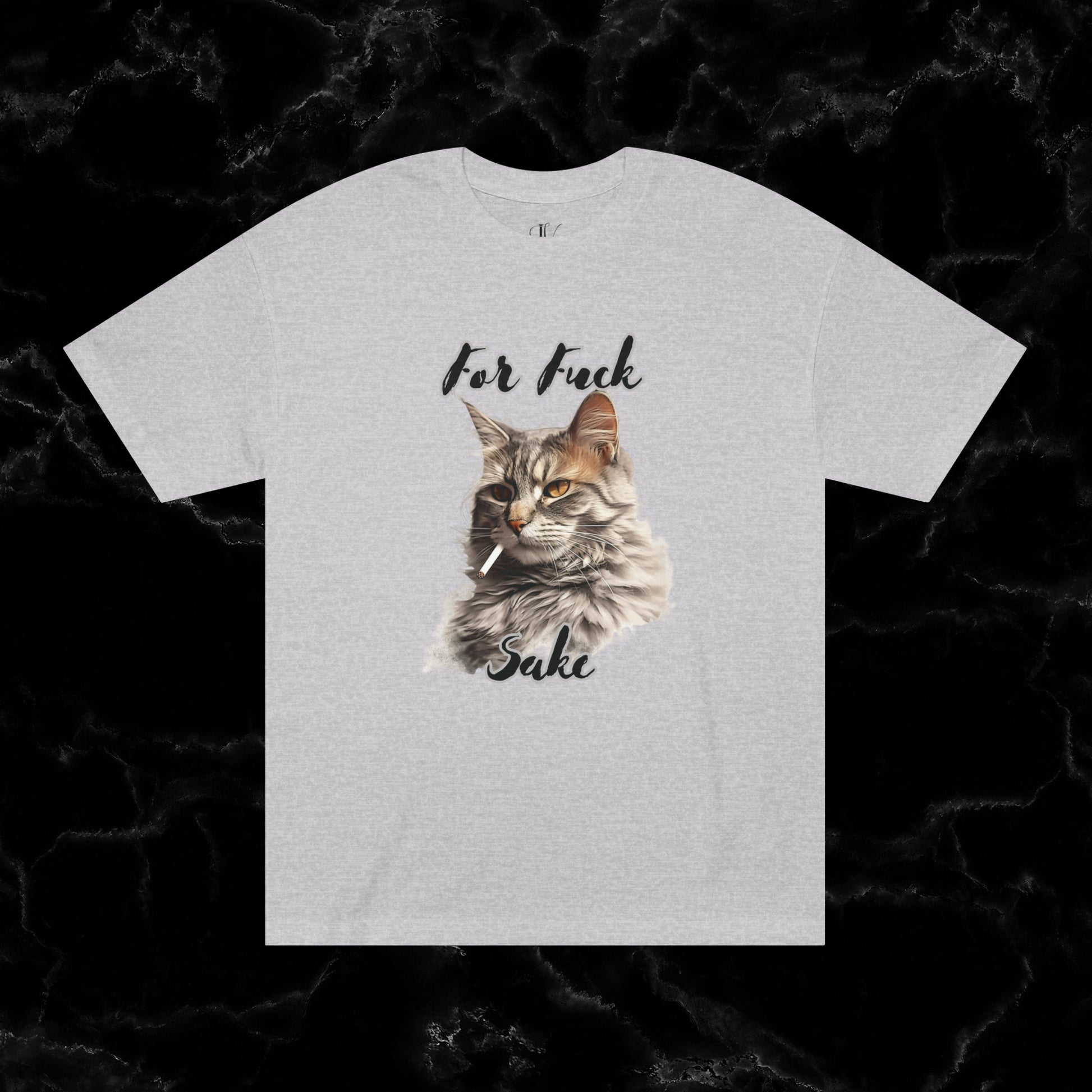 For Feline's Sake: Funny 'For Fuck Sake' Shirt - Perfect Gift for Cat Lovers T-Shirt Athletic Heather S 