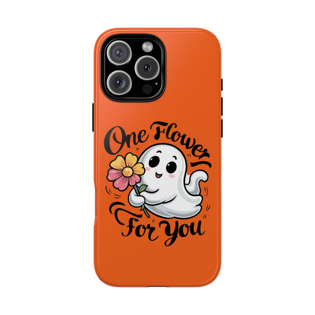 Phone Case - Cute Ghost Holding Flower Phone Case Printify