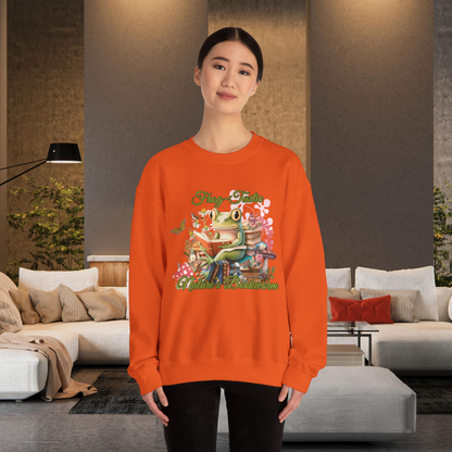 Frog Bookworm Sweatshirt | Read More Books Shirt | Aesthetic, Vintage Frog Sweatshirt Sweatshirt   