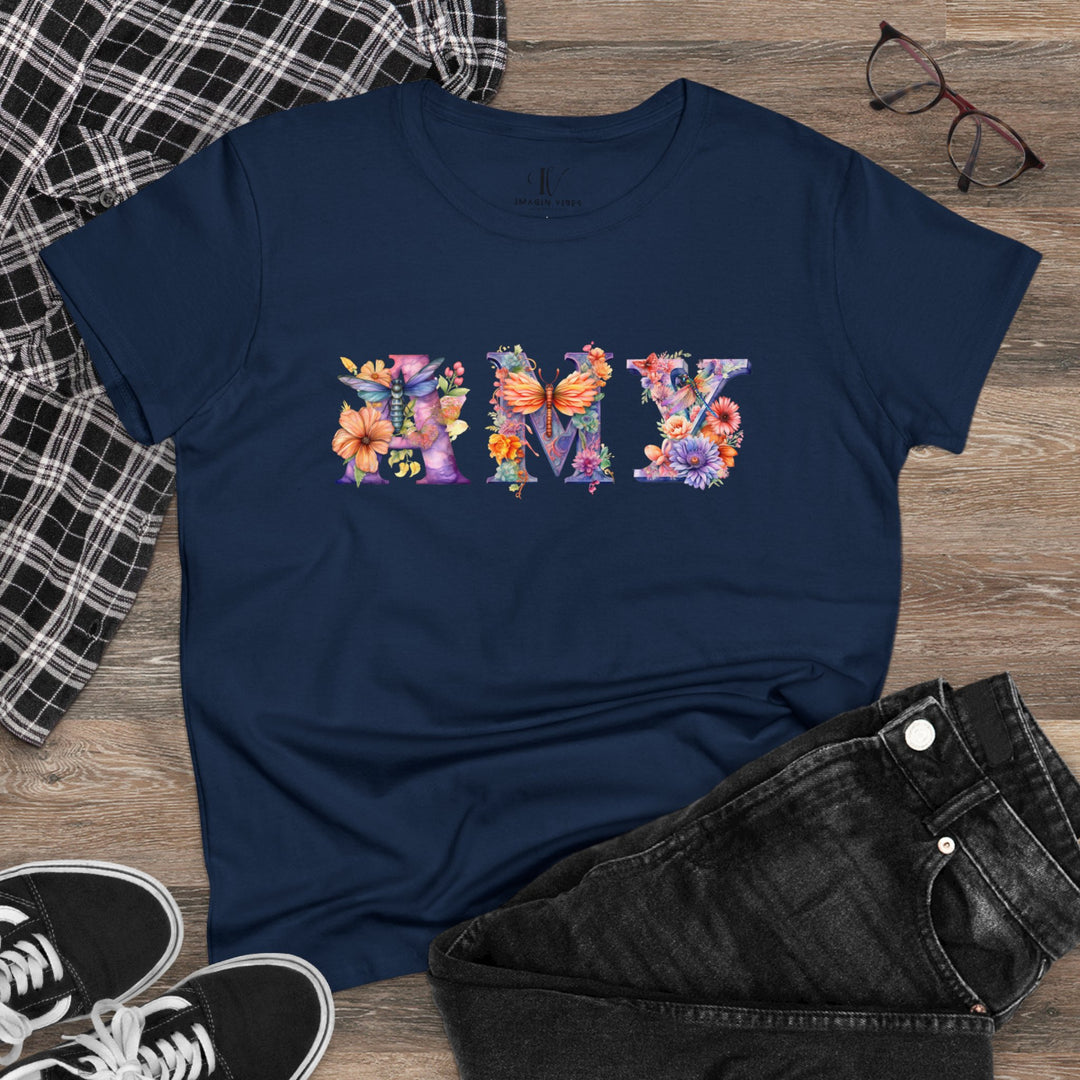 Imagin Vibes: Mom's Dragonfly Name Tee (Personalized Gift, Mother's Day) T-Shirt Navy S 
