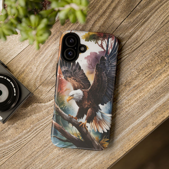 Eagle Tough Cases - Majestic Bald Eagle Patriotic Phone Case Printify iPhone 16 Plus Matte