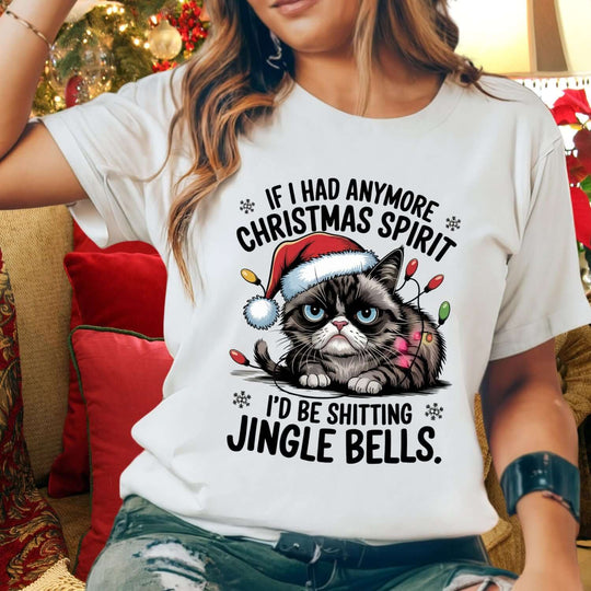 Christmas Spirit Tabby Cat Tee