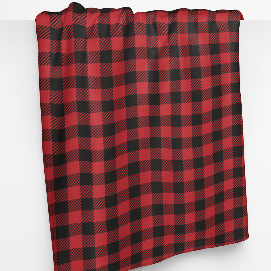 Sherpa Fleece Blanket - Buffalo Check Pattern
