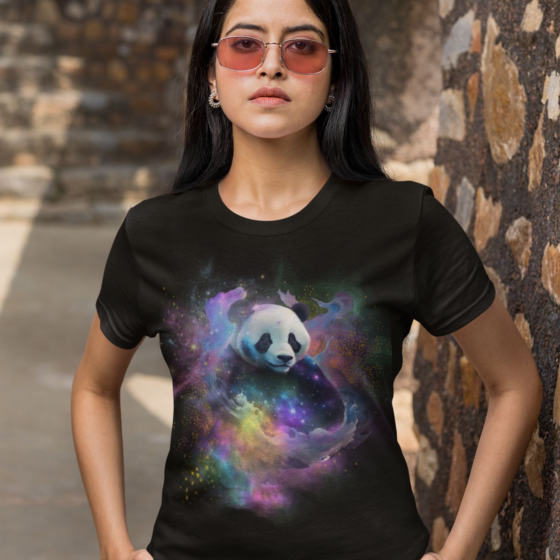 Space Panda Tee T-Shirt Printify