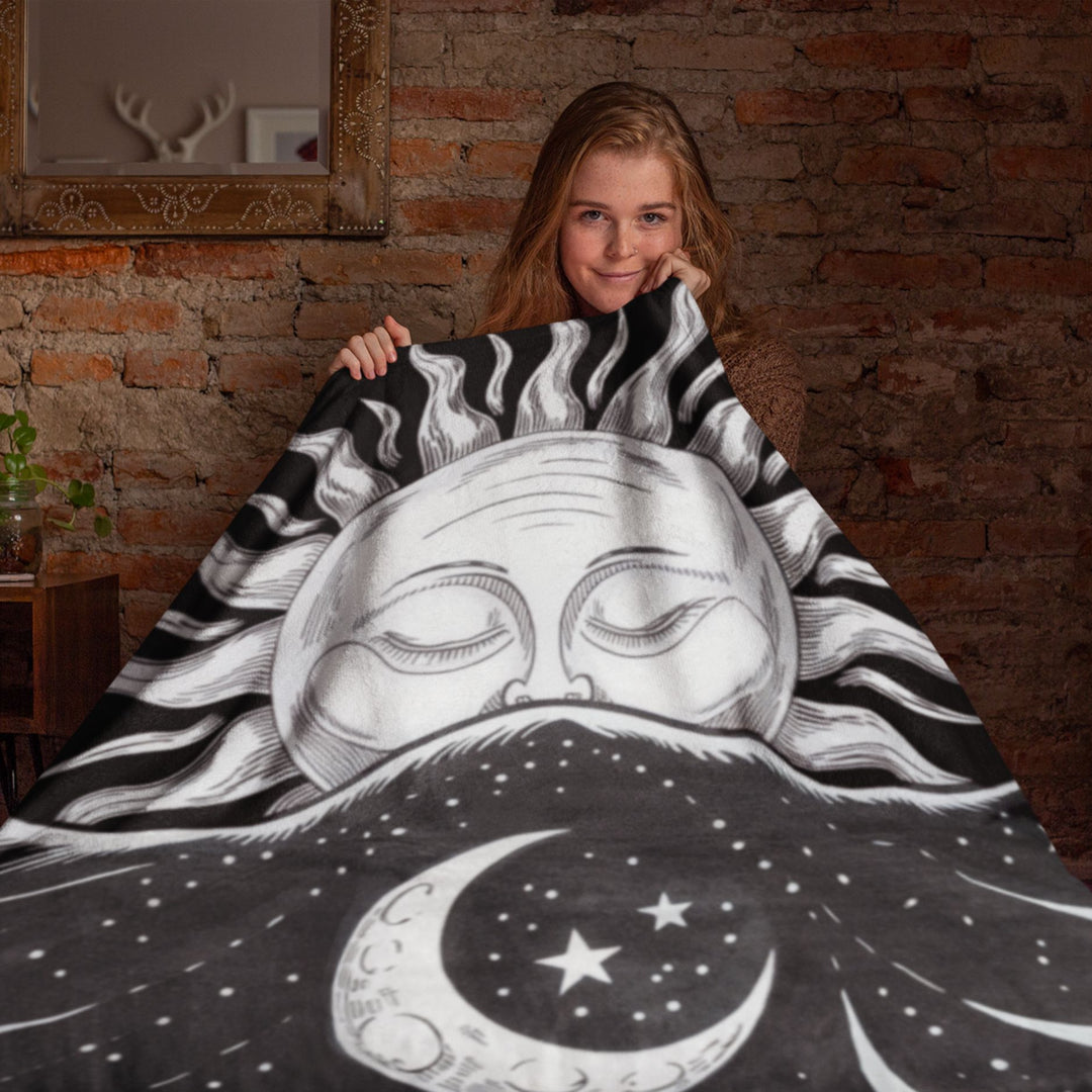 Velveteen Plush Blanket - Sun and Moon
