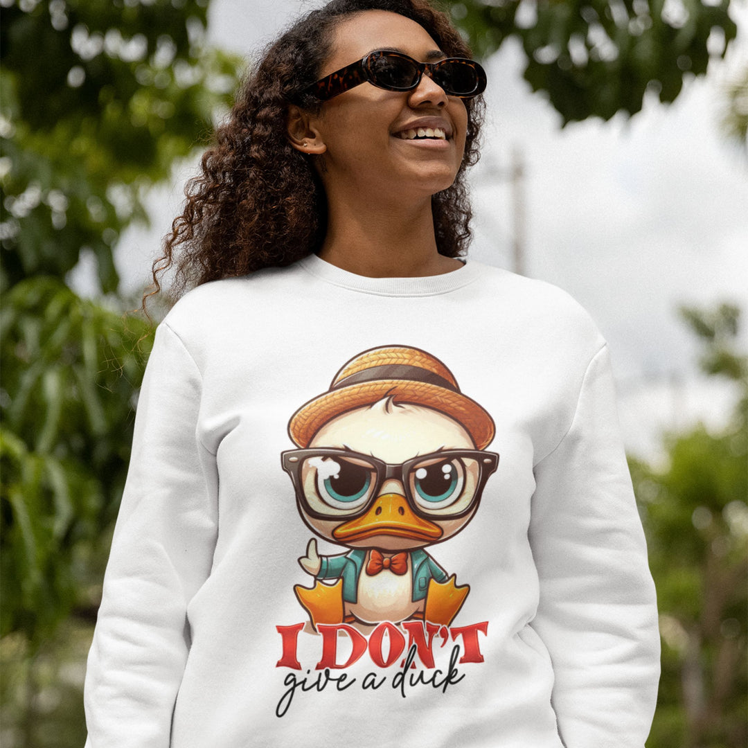 Crewneck Sweatshirt 'I Don't Give a Duck'
