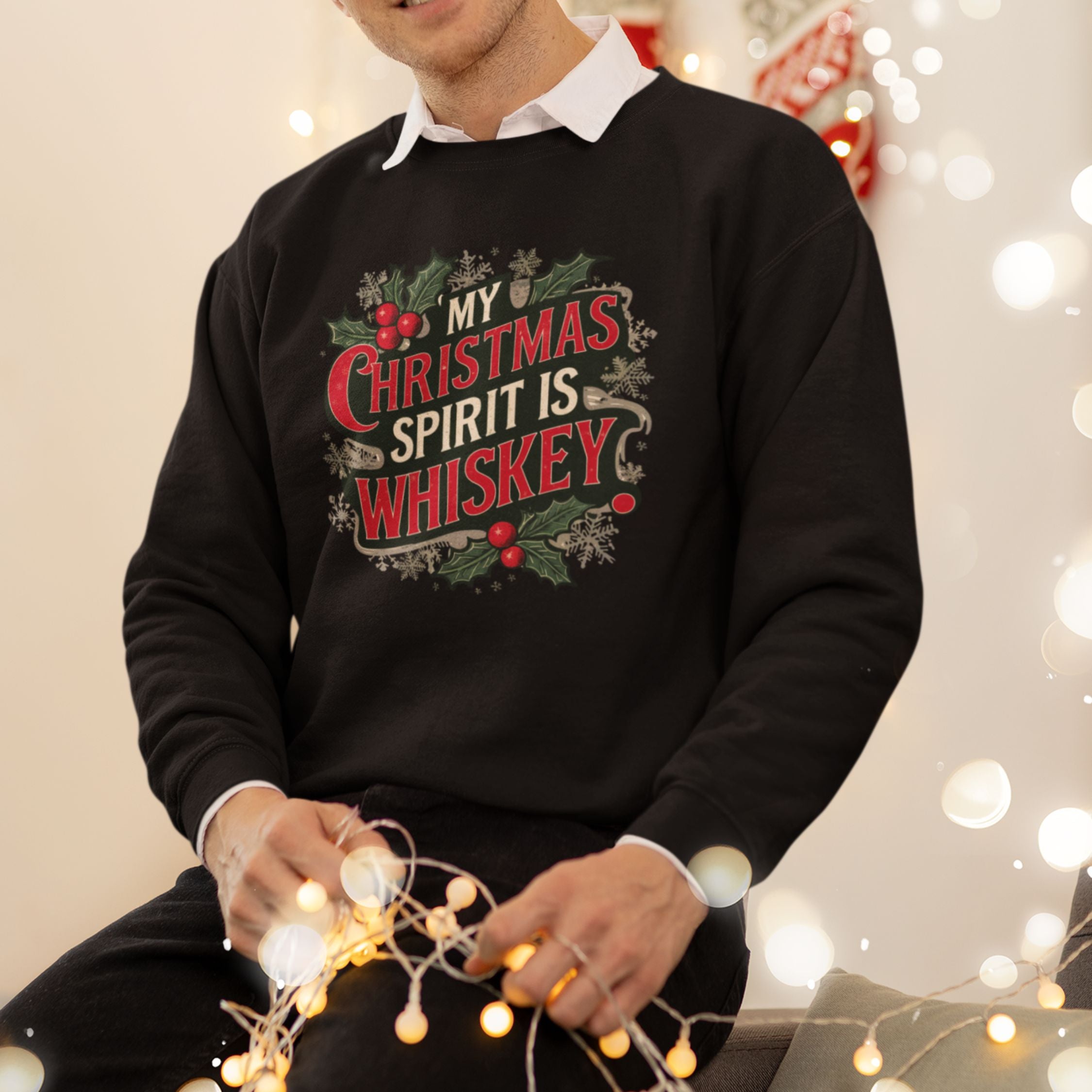 Christmas Humor Crewneck Sweatshirt Sweatshirt Printify