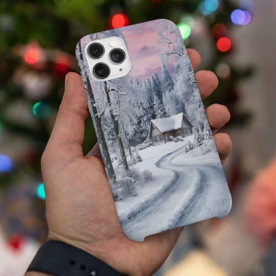 Phone Case - Winter Cabin Phone Case Printify