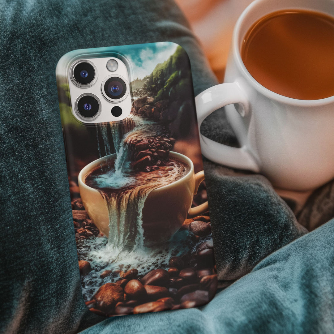 Coffee Lover Tough Case - Surreal Mountain Landscape Phone Case Printify