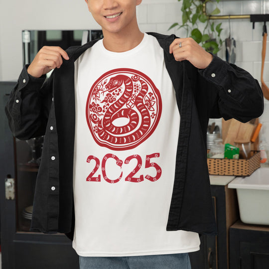 Snake Zodiac 2025 Unisex T-shirt T-Shirt Printify