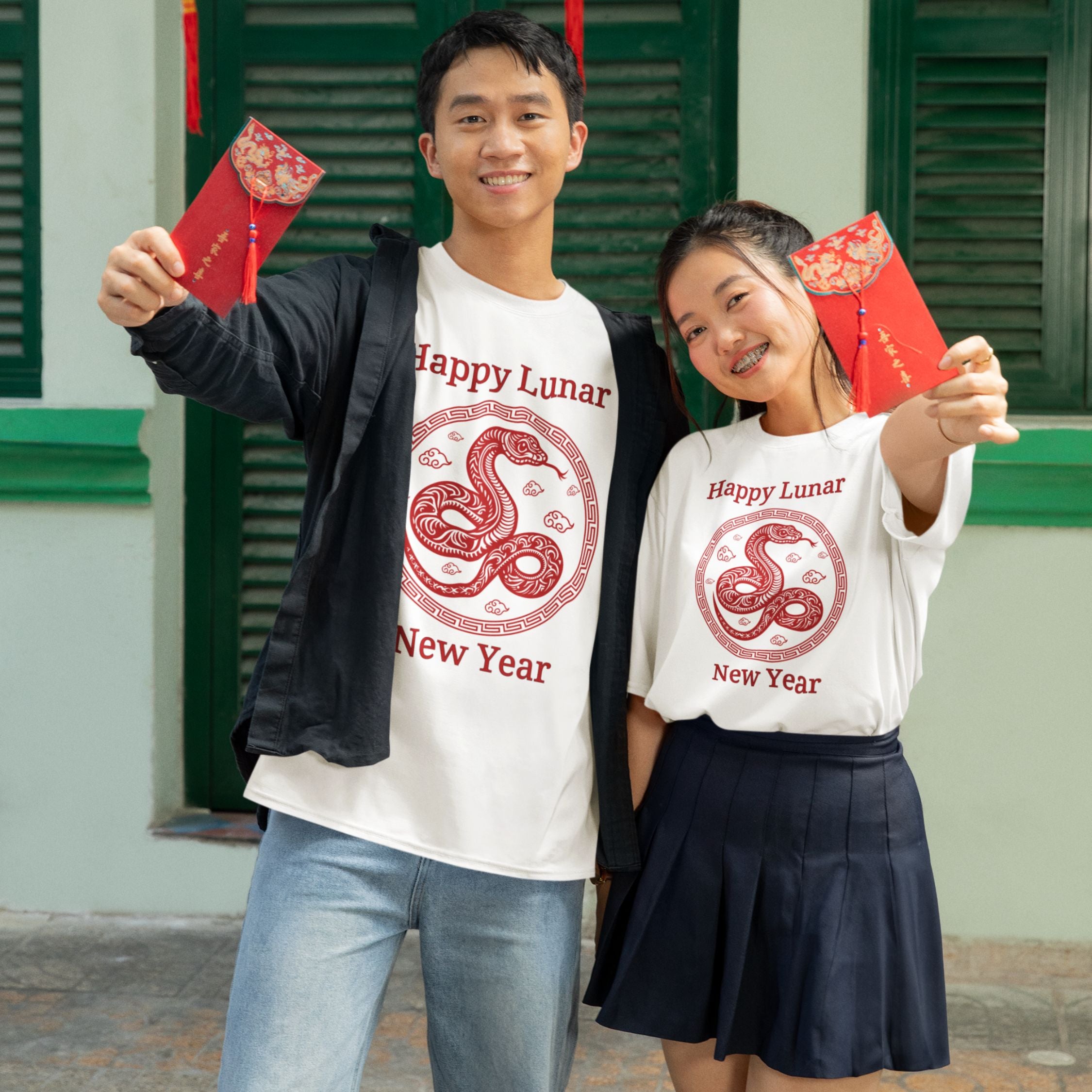 Chinese Zodiac Snake Lunar New Year T-shirt T-Shirt Printify