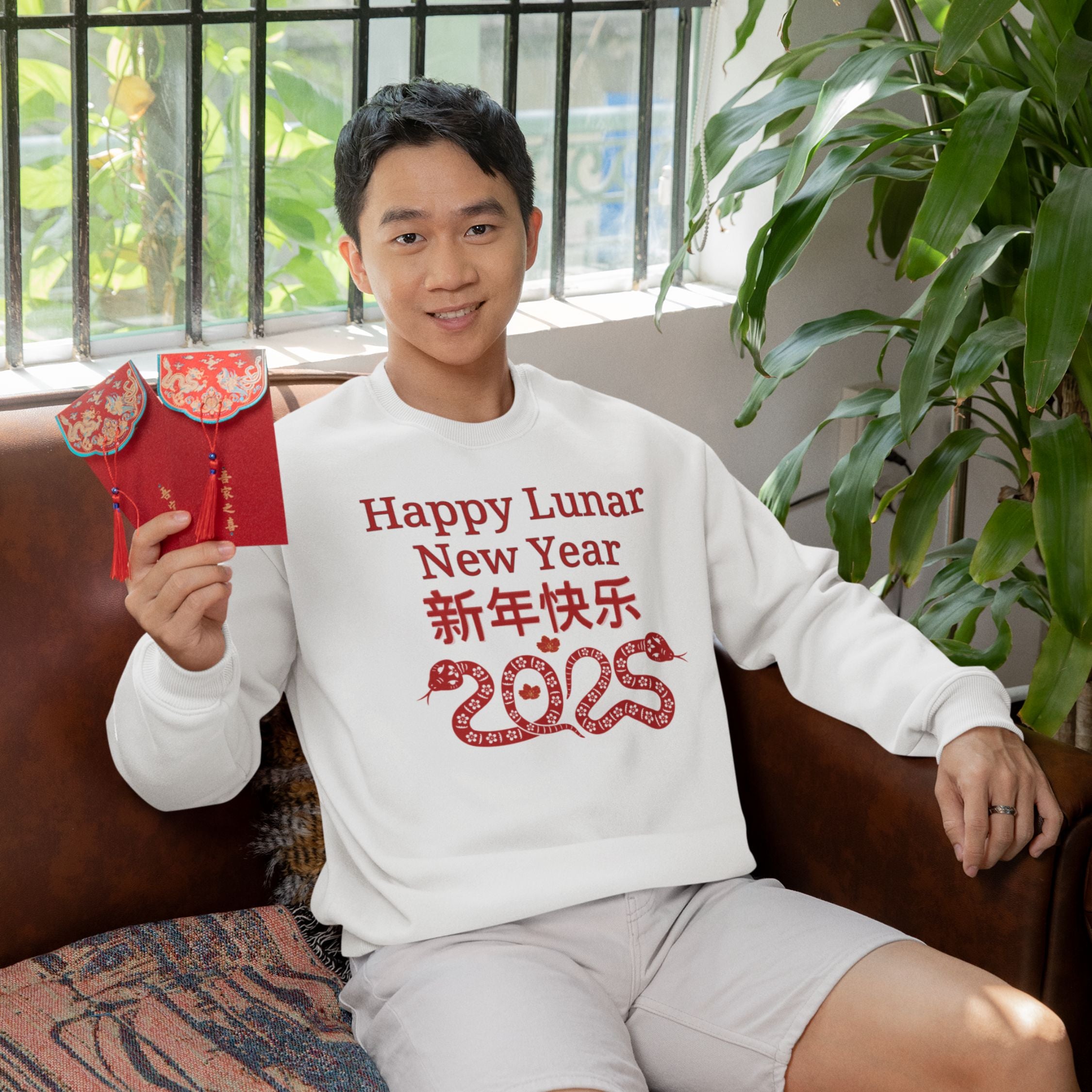 Lunar New Year Sweatshirt with Snake 2025 Sweatshirt Printify