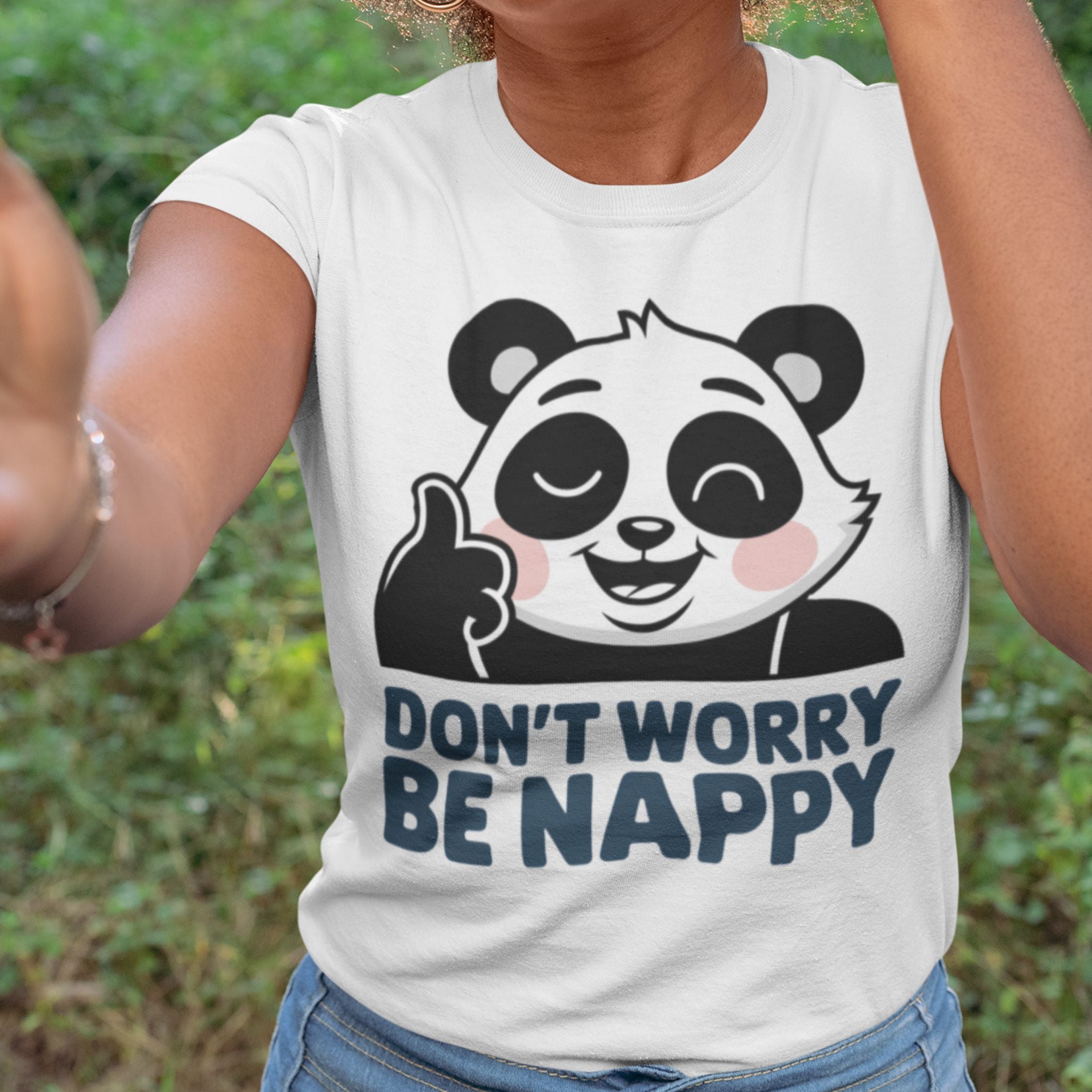 Panda Thumbs-Up T-shirt T-Shirt Printify