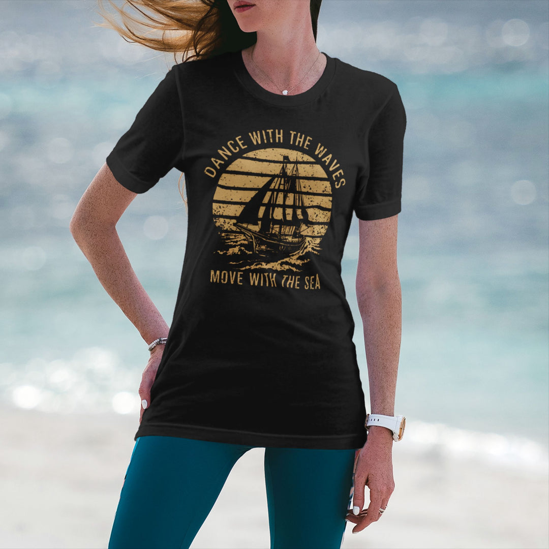 Motivational Sailboat Sunset Unisex T-shirt T-Shirt Printify