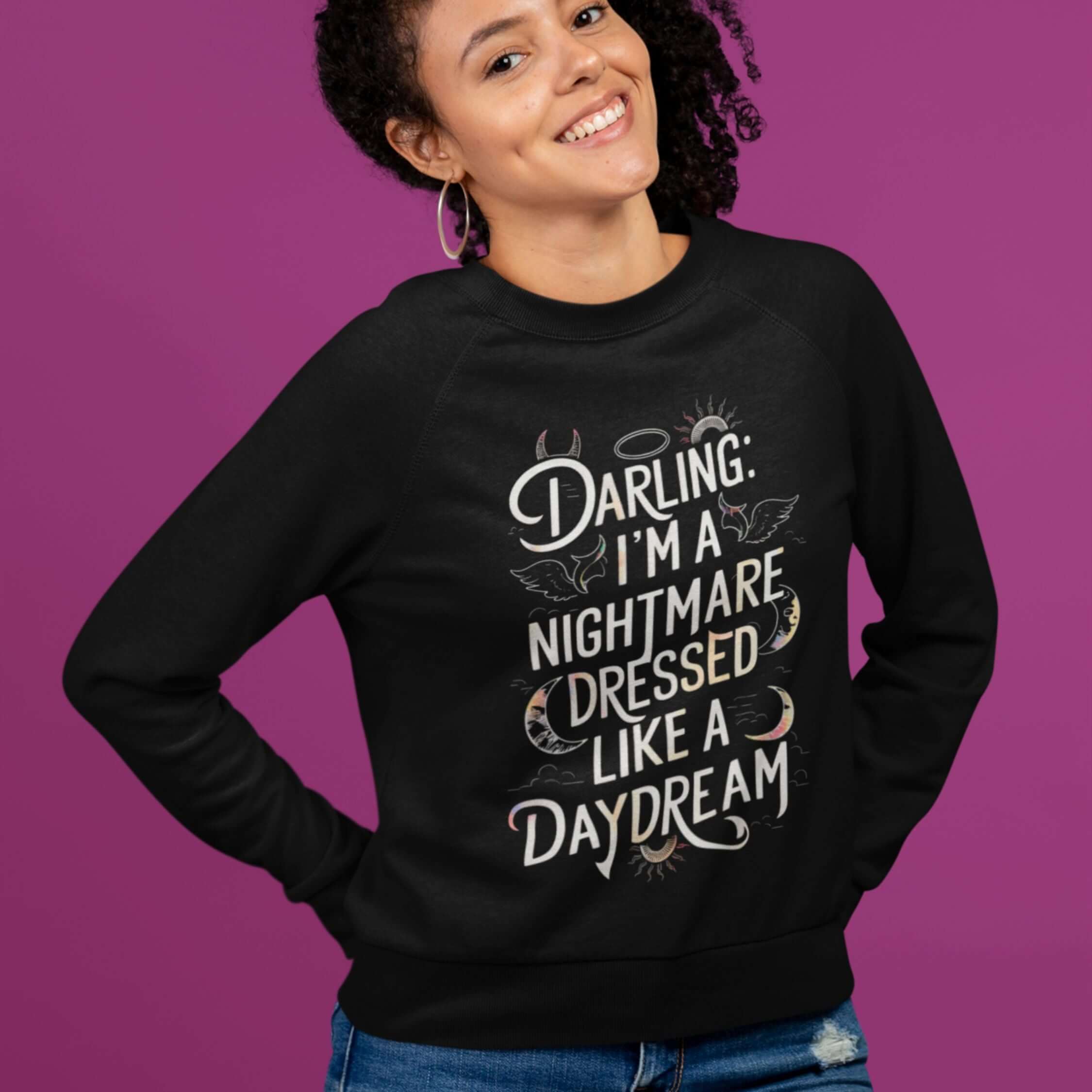 Gothic Nightmare Crewneck Sweatshirt Sweatshirt Printify