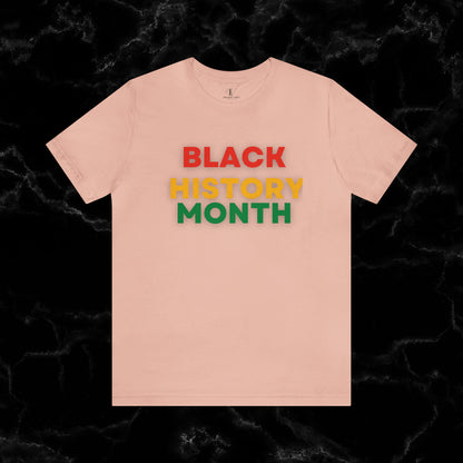 Trendy Black History Month Shirts Celebrating African American Pride and Heritage T-Shirt Peach XS 
