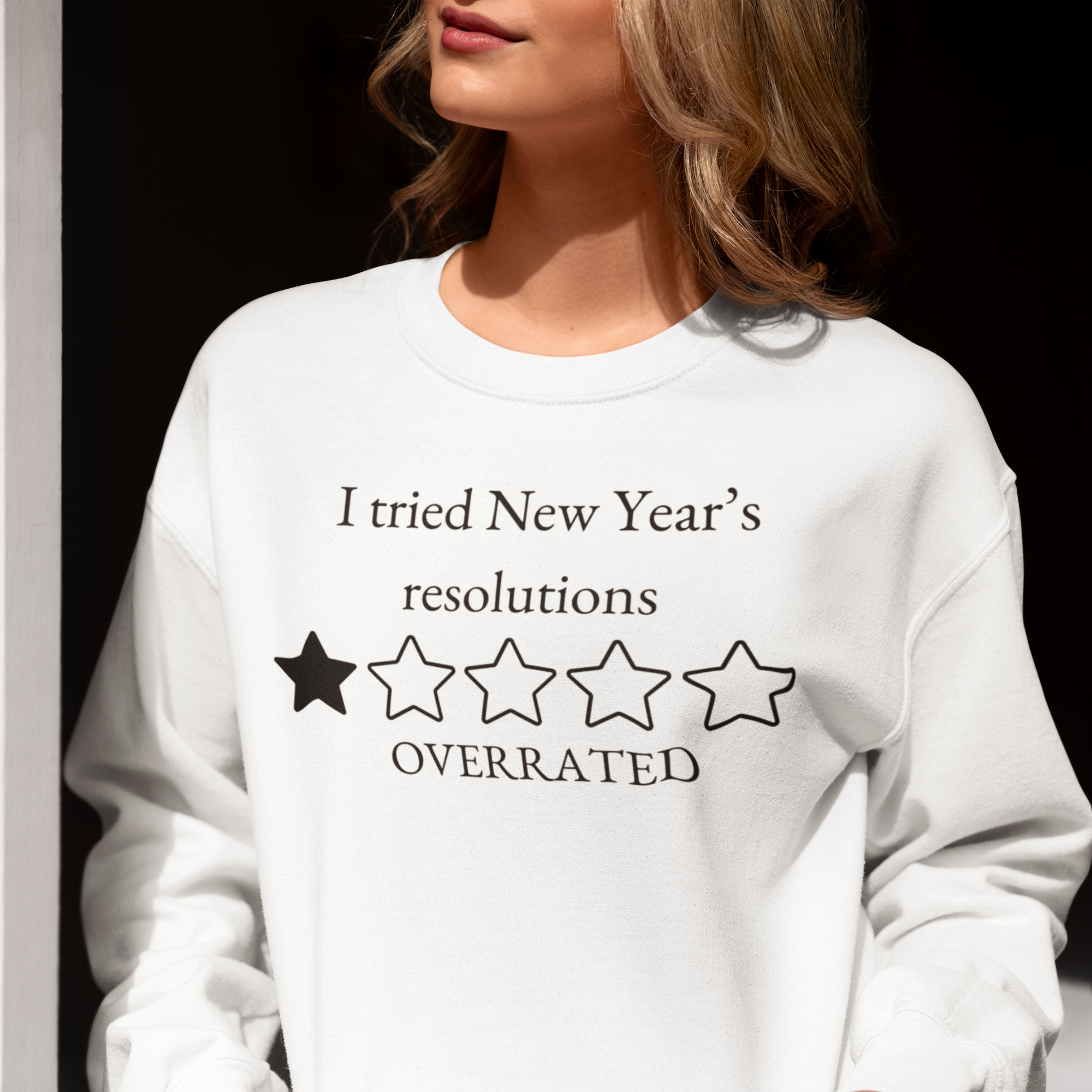 New Year's Resolutions Oversated Sweatshirt Sweatshirt Printify