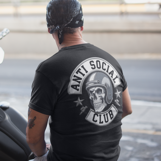 Motorcycle Skull Unisex T-shirt - ANTI SOCIAL CLUB T-Shirt Printify