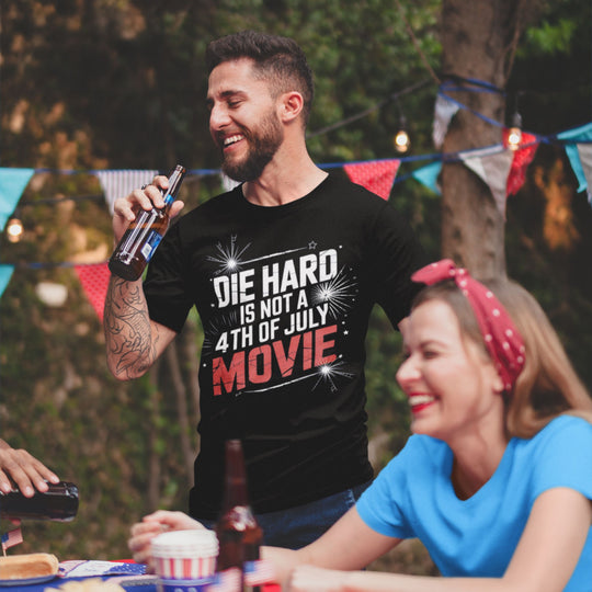 DIE HARD IS NOT A 4TH OF JULY MOVIE Unisex T-shirt T-Shirt Printify Black L