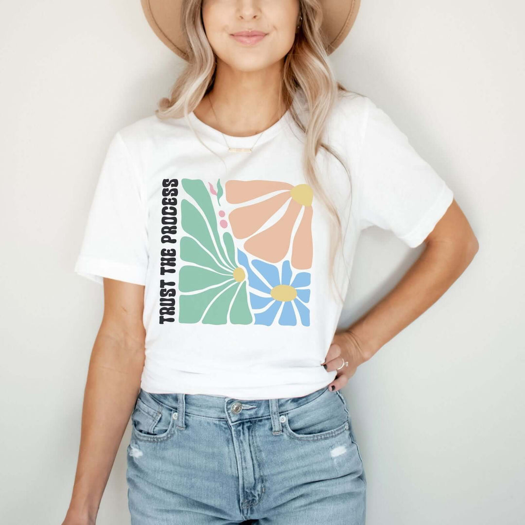 Trust the Process Floral Tee T-Shirt Printify