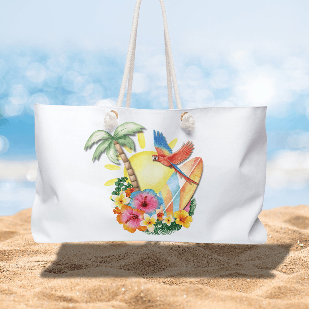 Weekender Beach Bag - Tropical Paradise Bags Printify