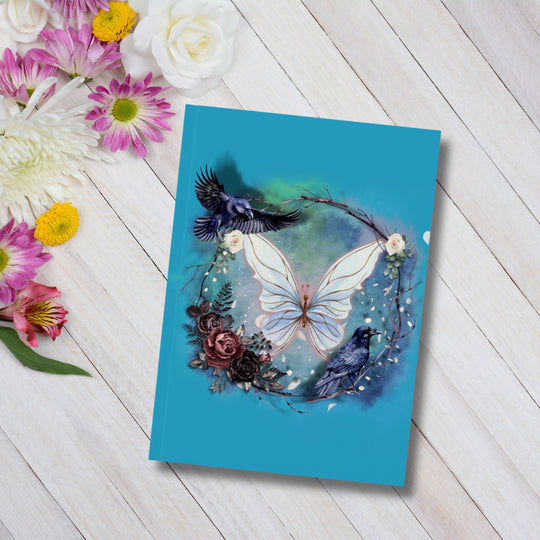 Hard Backed Journal Ethereal and Mystical Butterfly Paper products Printify Graph 5.2" x 7.4"