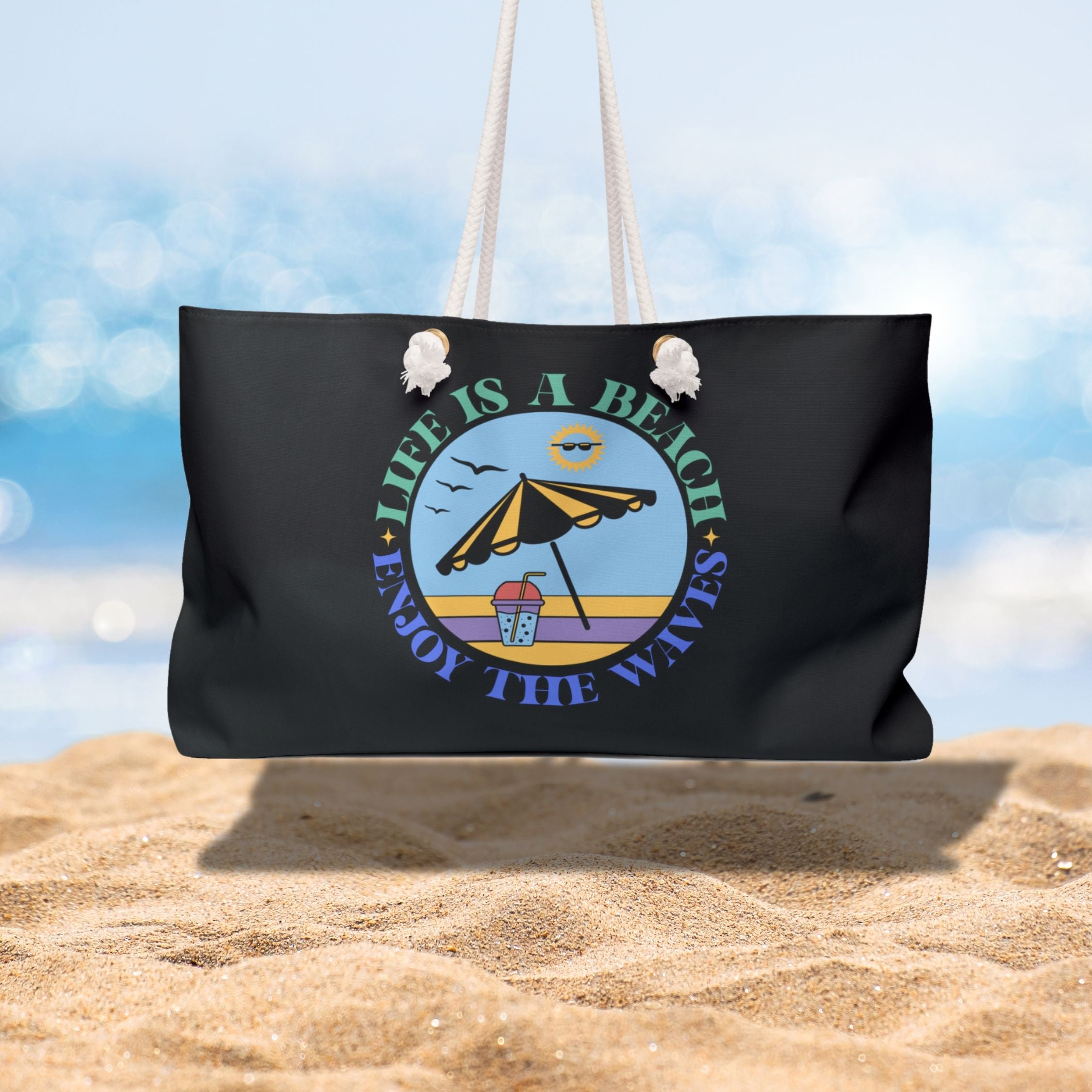 Tote Bag Playful and Summery Retro-Inspired Beach Bags Printify 24" × 13"