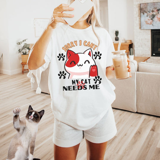 Cat Lover T-shirt - Playful & Cute T-Shirt Printify White L