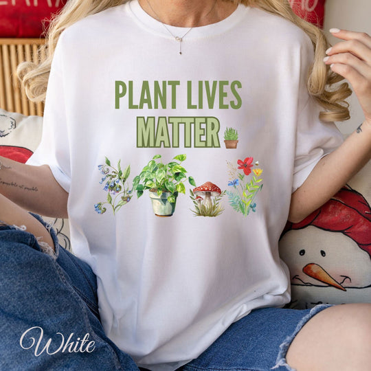 Plant Lives Matter Tee T-Shirt Printify White L