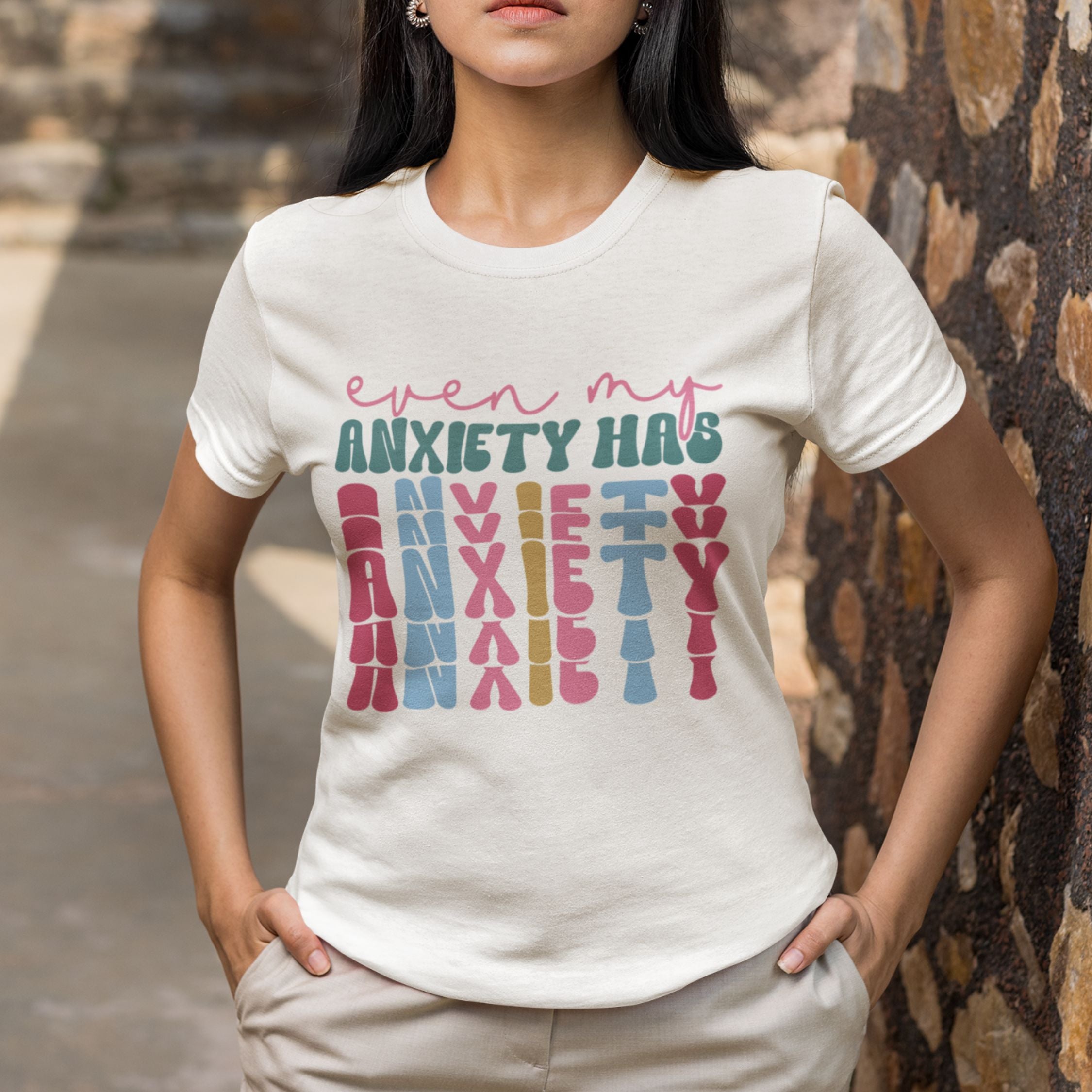 Anxiety Quote Tee T-Shirt Printify White M