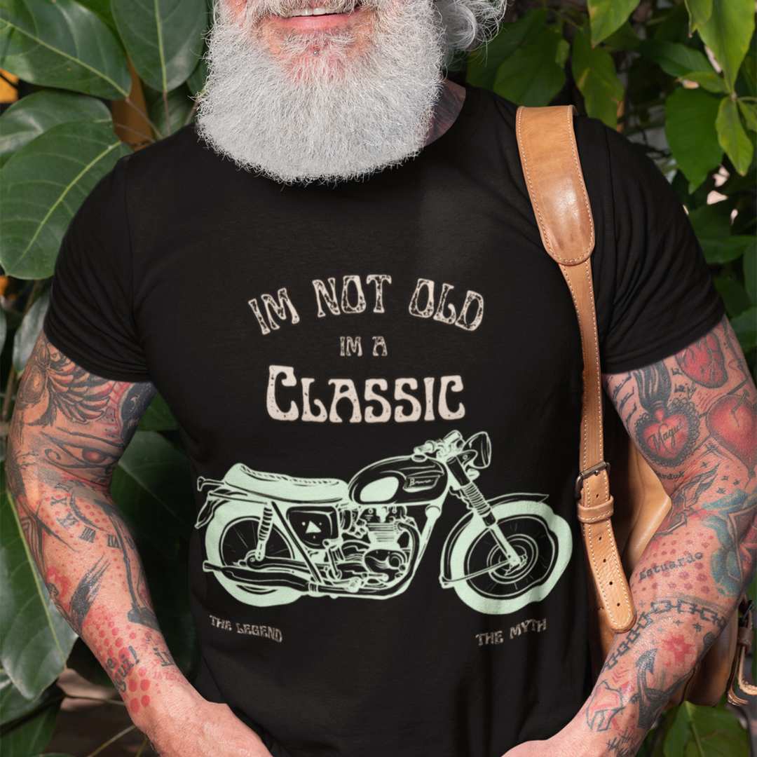 Classic Motorcycle Unisex T-shirt - Vintage Humor Tee T-Shirt Printify