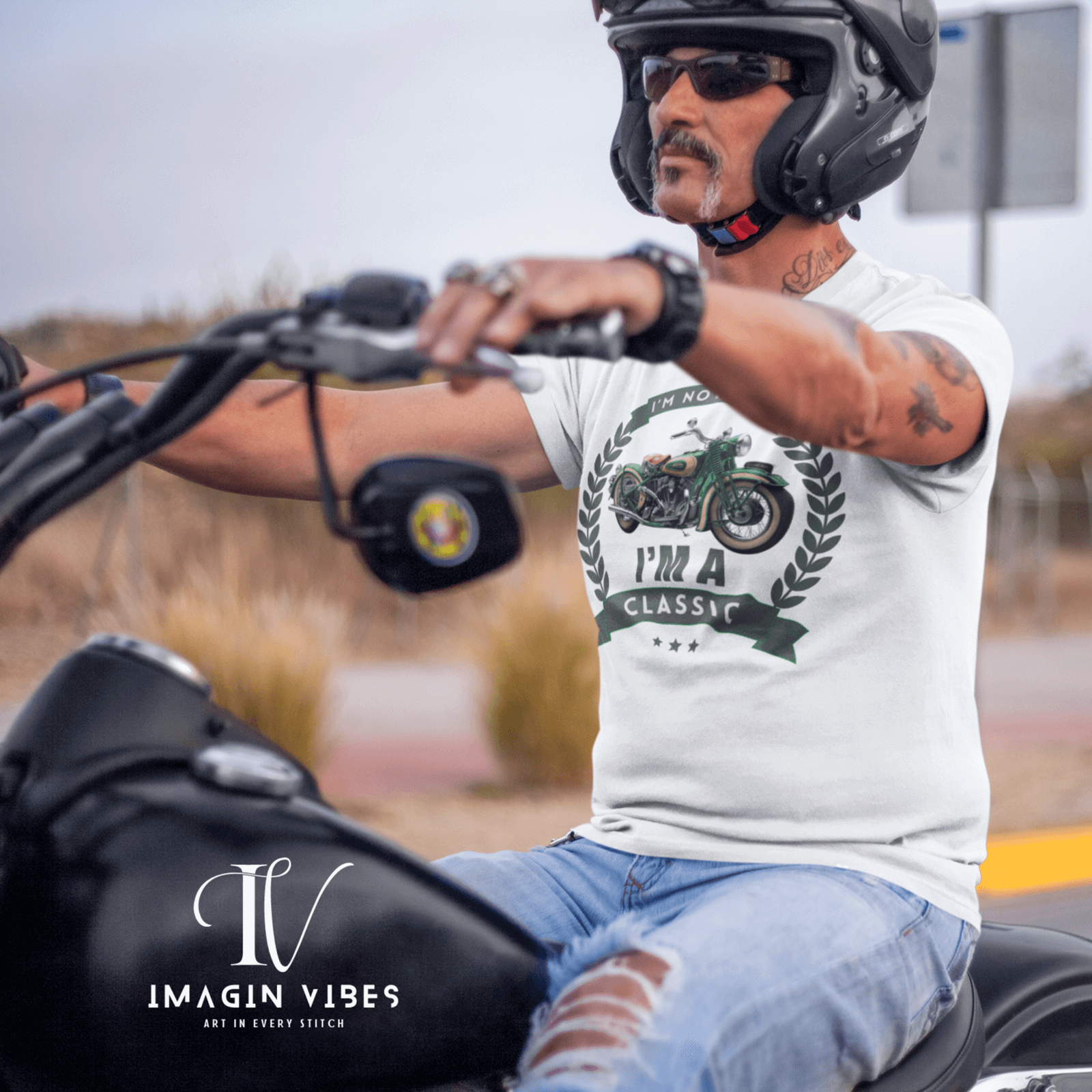 Vintage Motorcycle T-shirt - I'm Not Old, I'm a Classic T-Shirt Printify