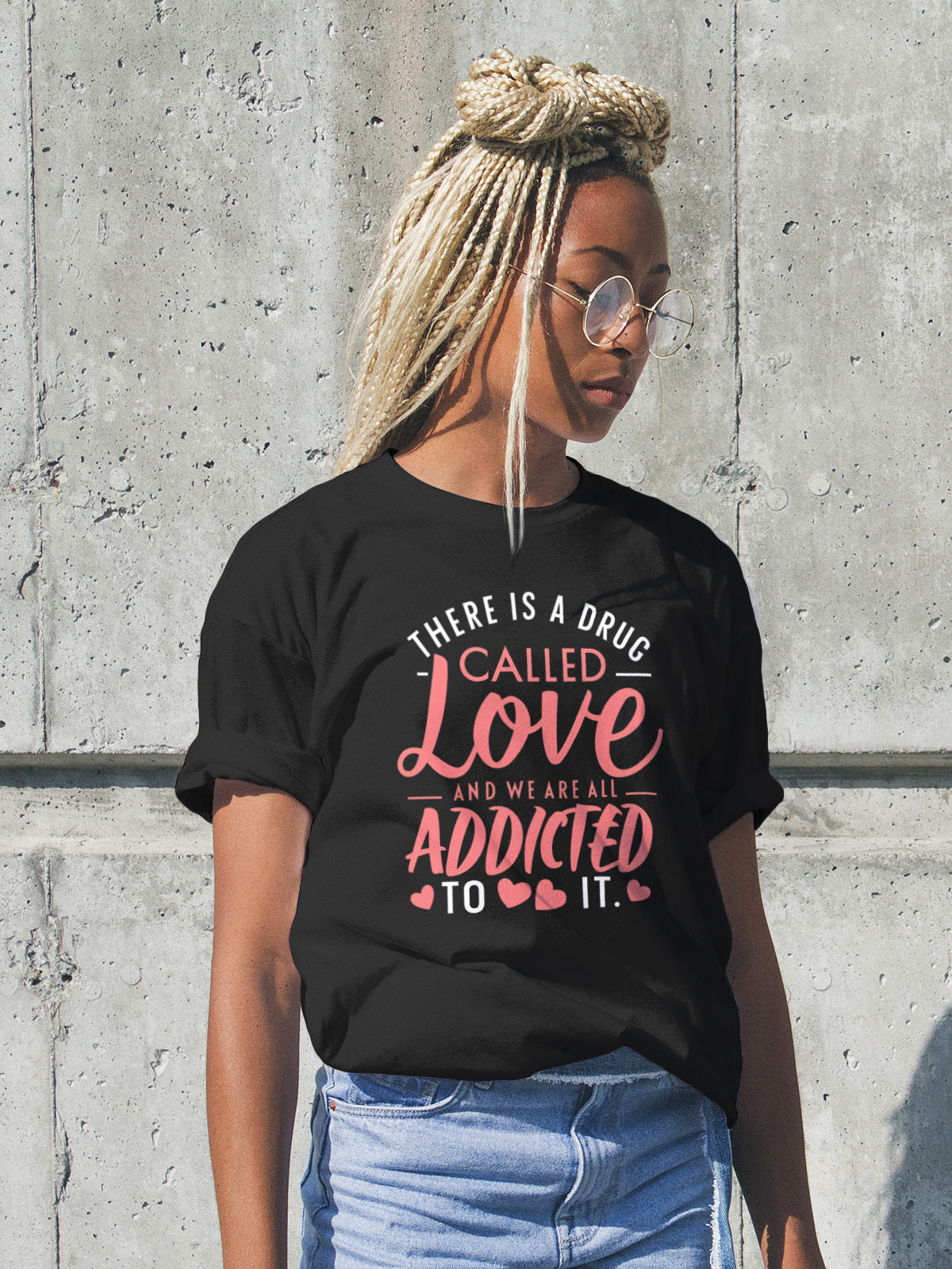 Love Drug Graphic Tee T-Shirt Printify Black S