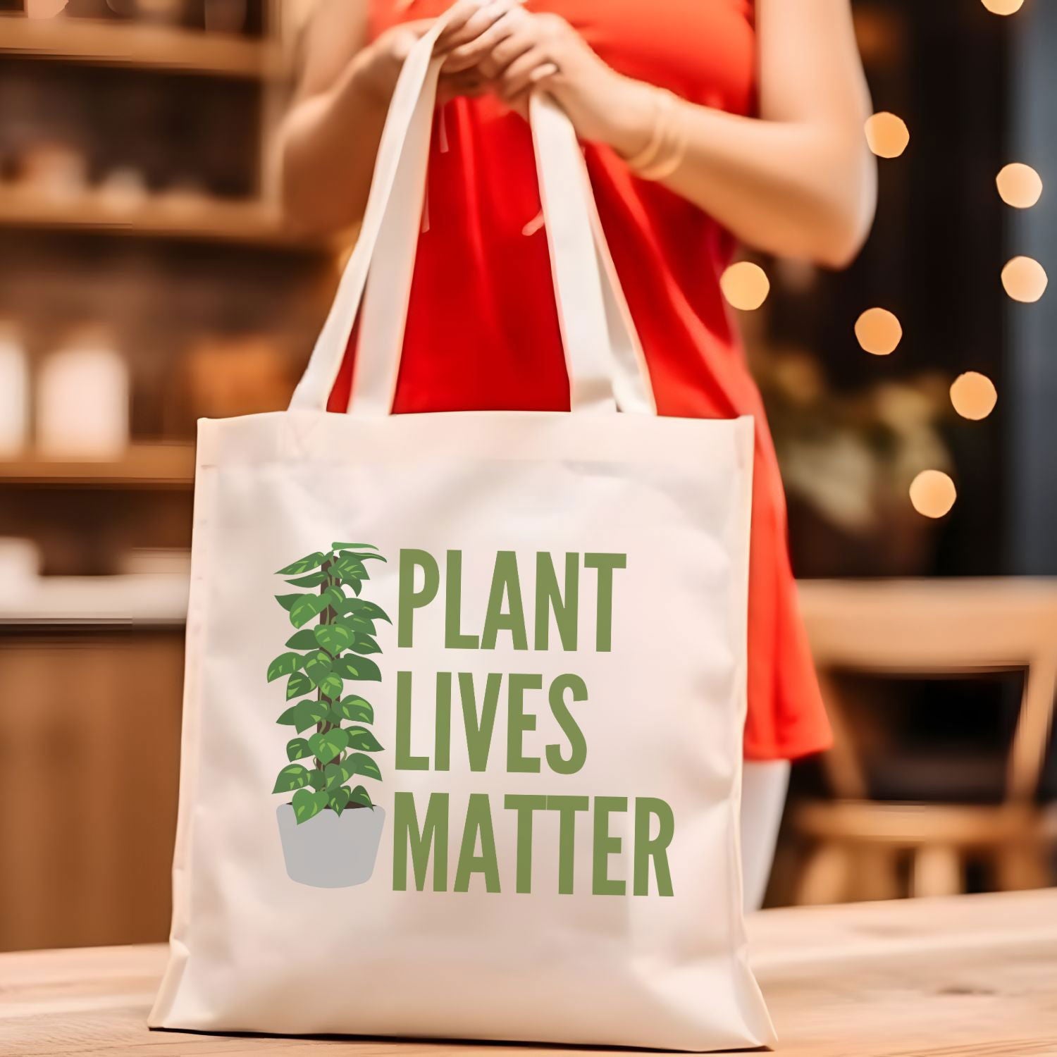Plant Tote Bag - PLANT LIVES MATTER Graphic Bags Printify
