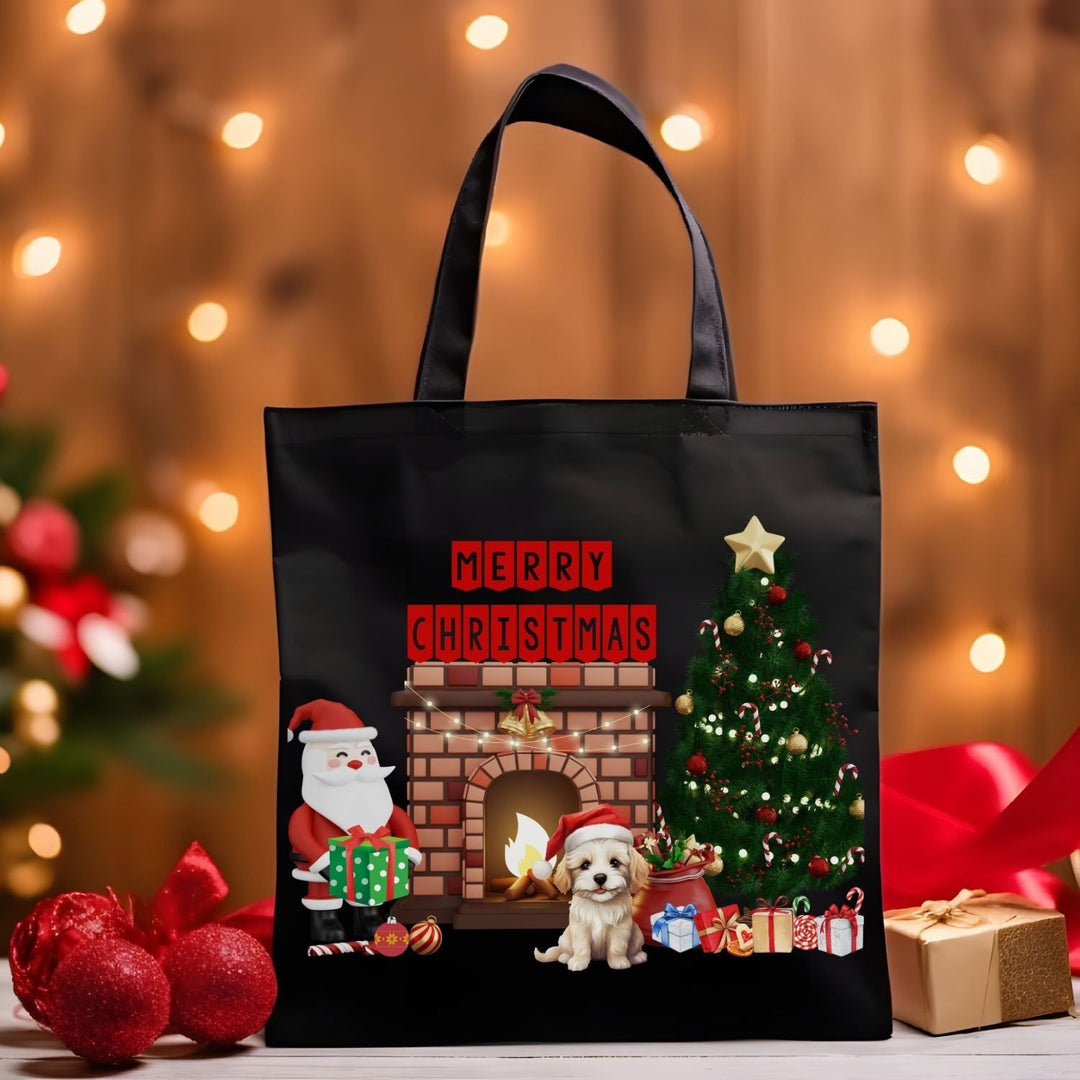 Santa Claus Christmas Canvas Tote Bag Accessories Printify
