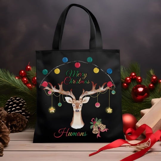 Christmas Reindeer Tote Bag Accessories Printify