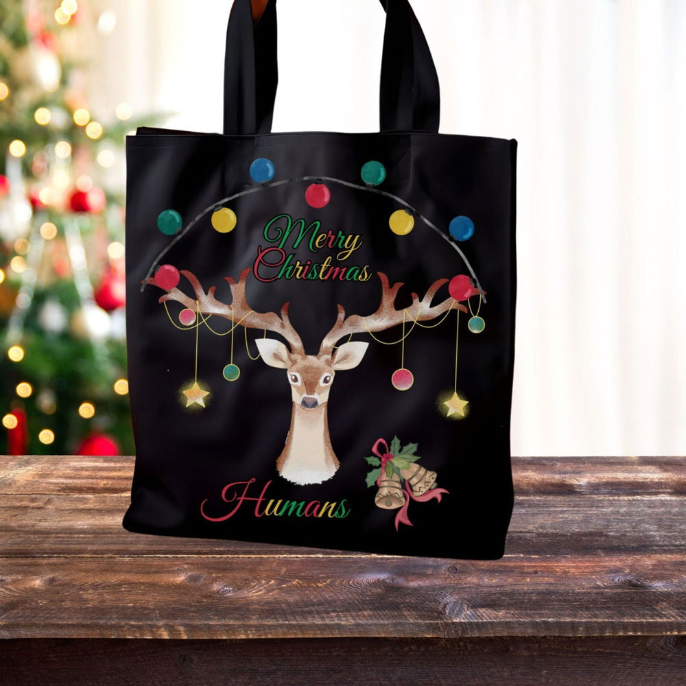 Christmas Reindeer Tote Bag Accessories Printify