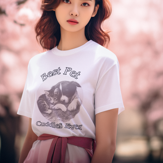 "Best Pet Cuddles Ever" T-Shirt T-Shirt Printify White S