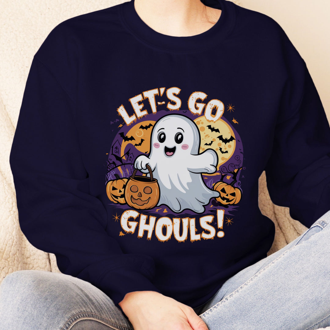 Let's Go Ghouls: Cute Halloween Sweatshirt Sweatshirt Printify
