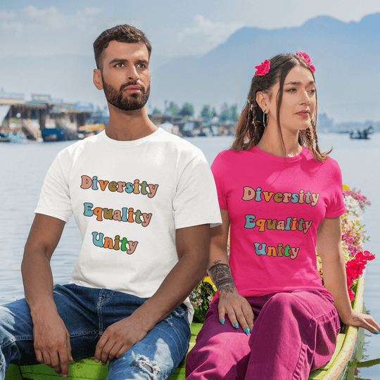 Diversity Equality Unity T-Shirt — Unity Day Anti-Bullying & Equal Rights Tee T-Shirt Printify Heliconia S
