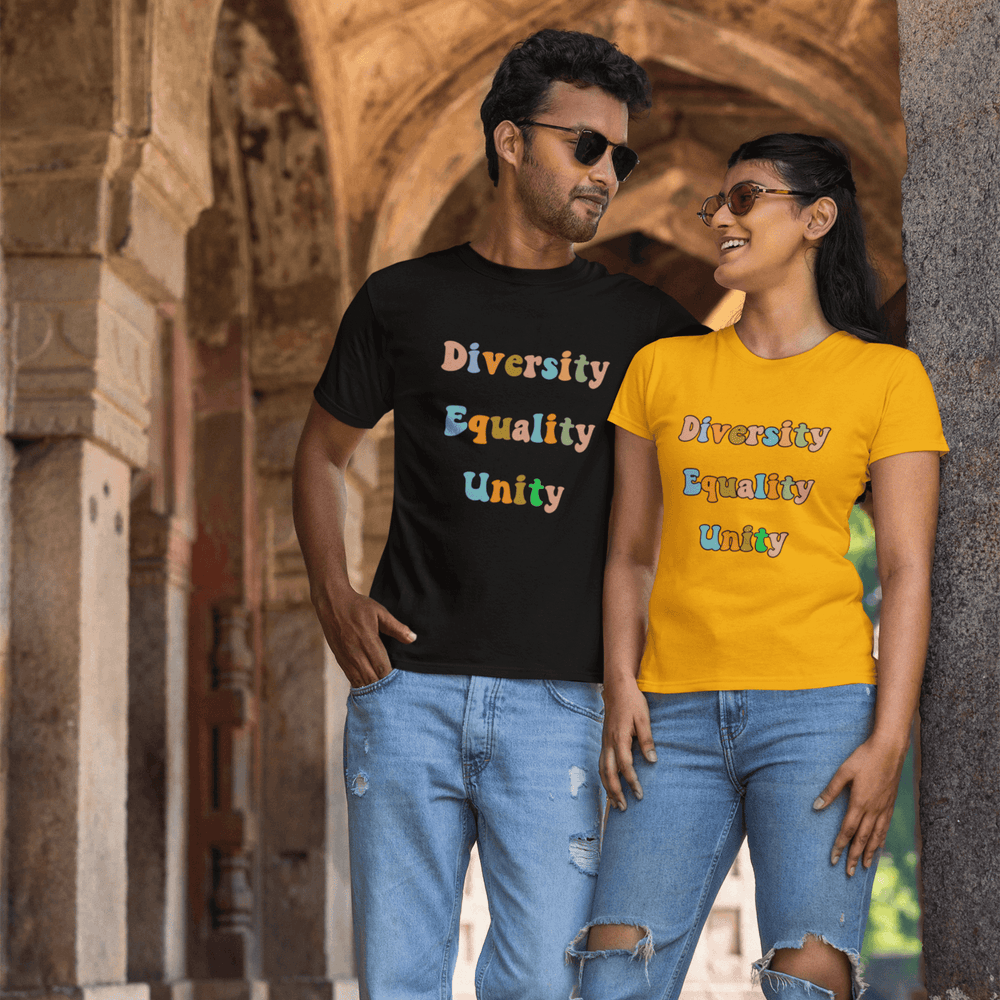 Diversity Equality Unity T-Shirt — Unity Day Anti-Bullying & Equal Rights Tee T-Shirt Printify Black S