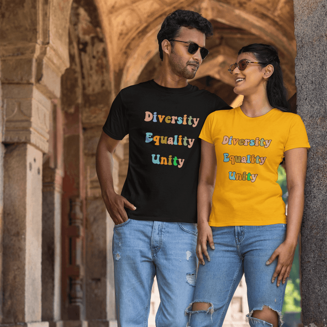 Diversity Equality Unity T-Shirt — Unity Day Anti-Bullying & Equal Rights Tee T-Shirt Printify Black S